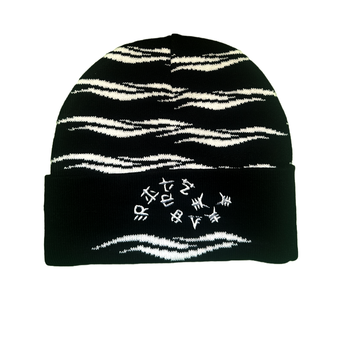 “TSUNAMI” BEANIE-BLACK